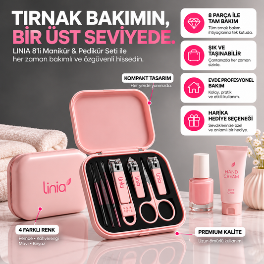 LINIA™ Premium 8 Parça Kişisel Bakım Seti